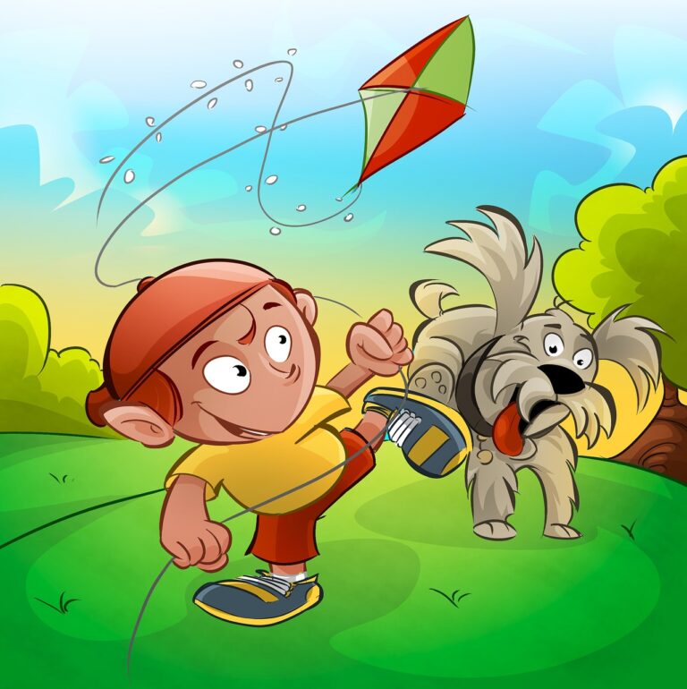 kite, boy, dog-1529254.jpg